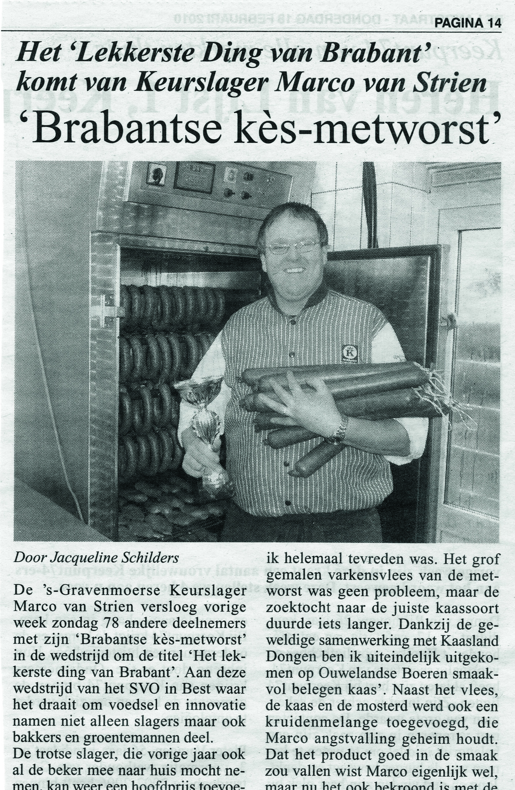 Winnaar 'Lekkerste ding van Brabant'