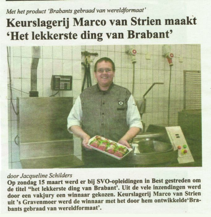 Winnaar 'Lekkerste ding van Brabant'