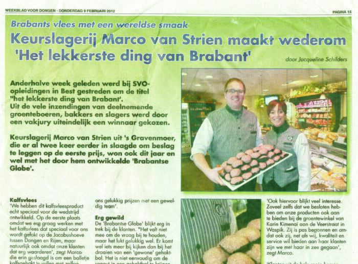 Winnaar 'Lekkerste ding van Brabant'